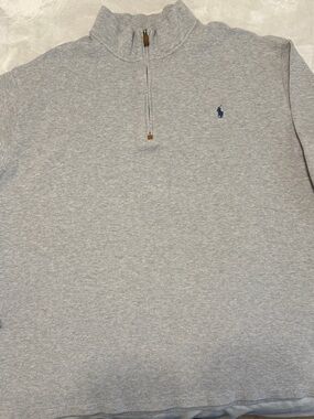 Polo by Ralph Lauren Light Gray Quarter-Zip Pullover